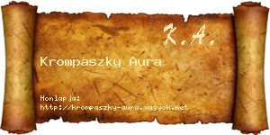 Krompaszky Aura névjegykártya